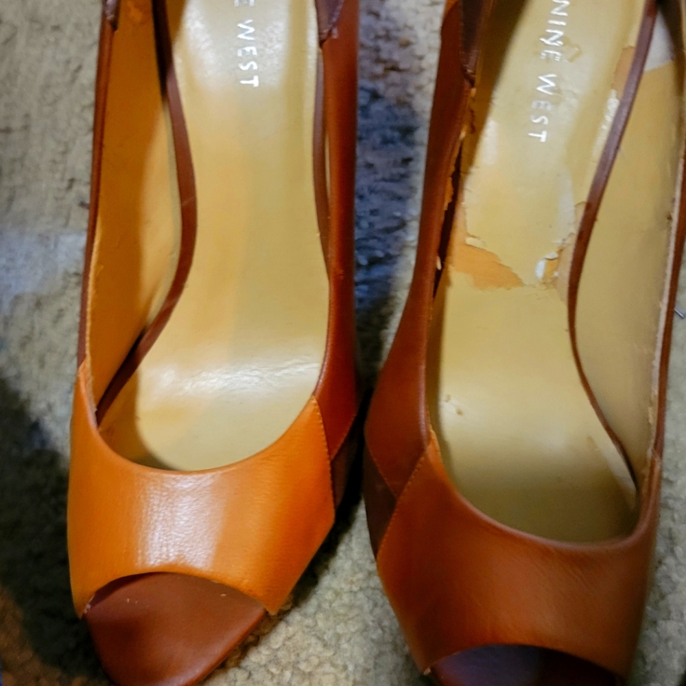Peep toe heels